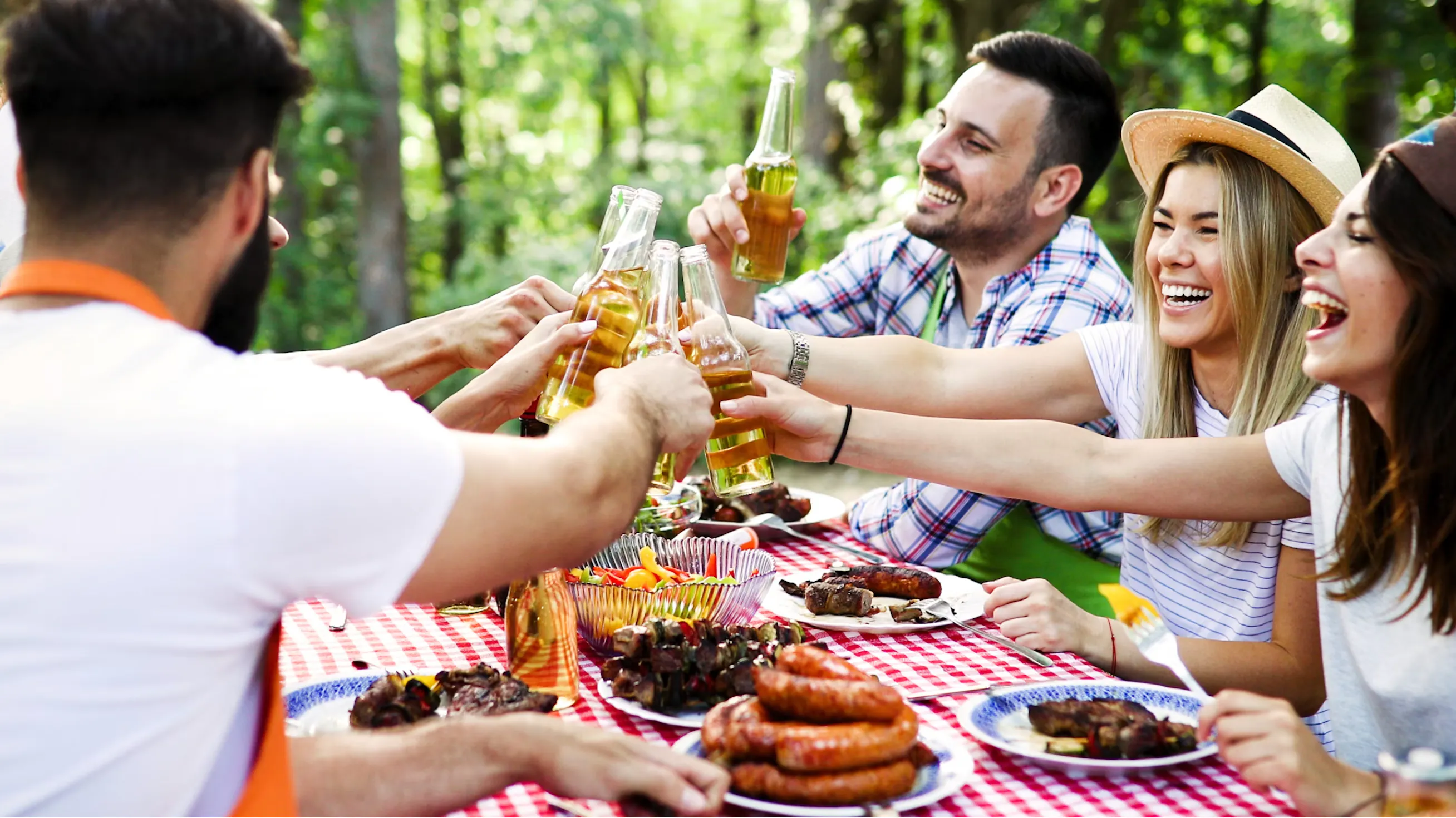 People eating at a table representing JBS USA x 360Learning case study