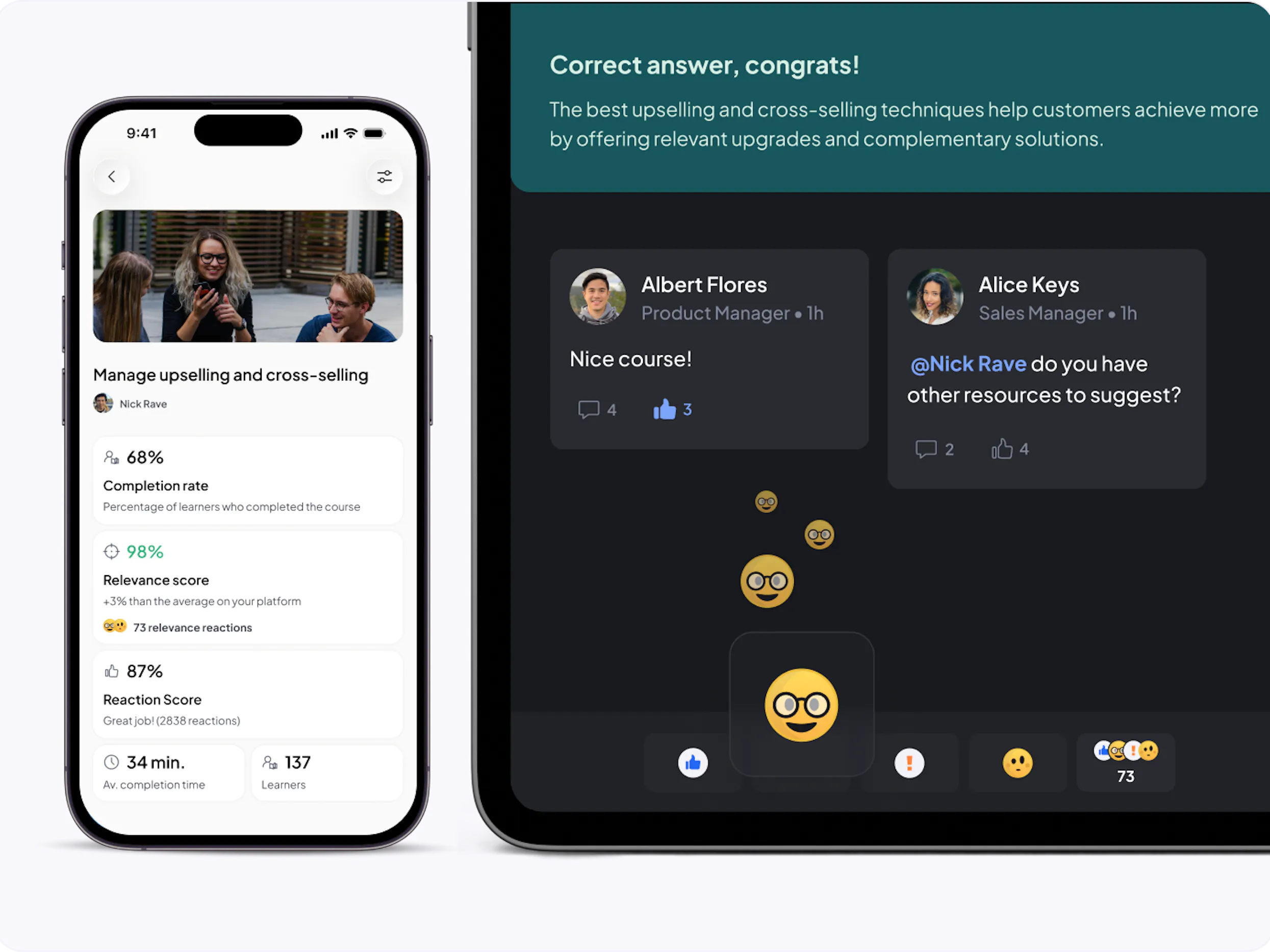 Connected mobile learning experience