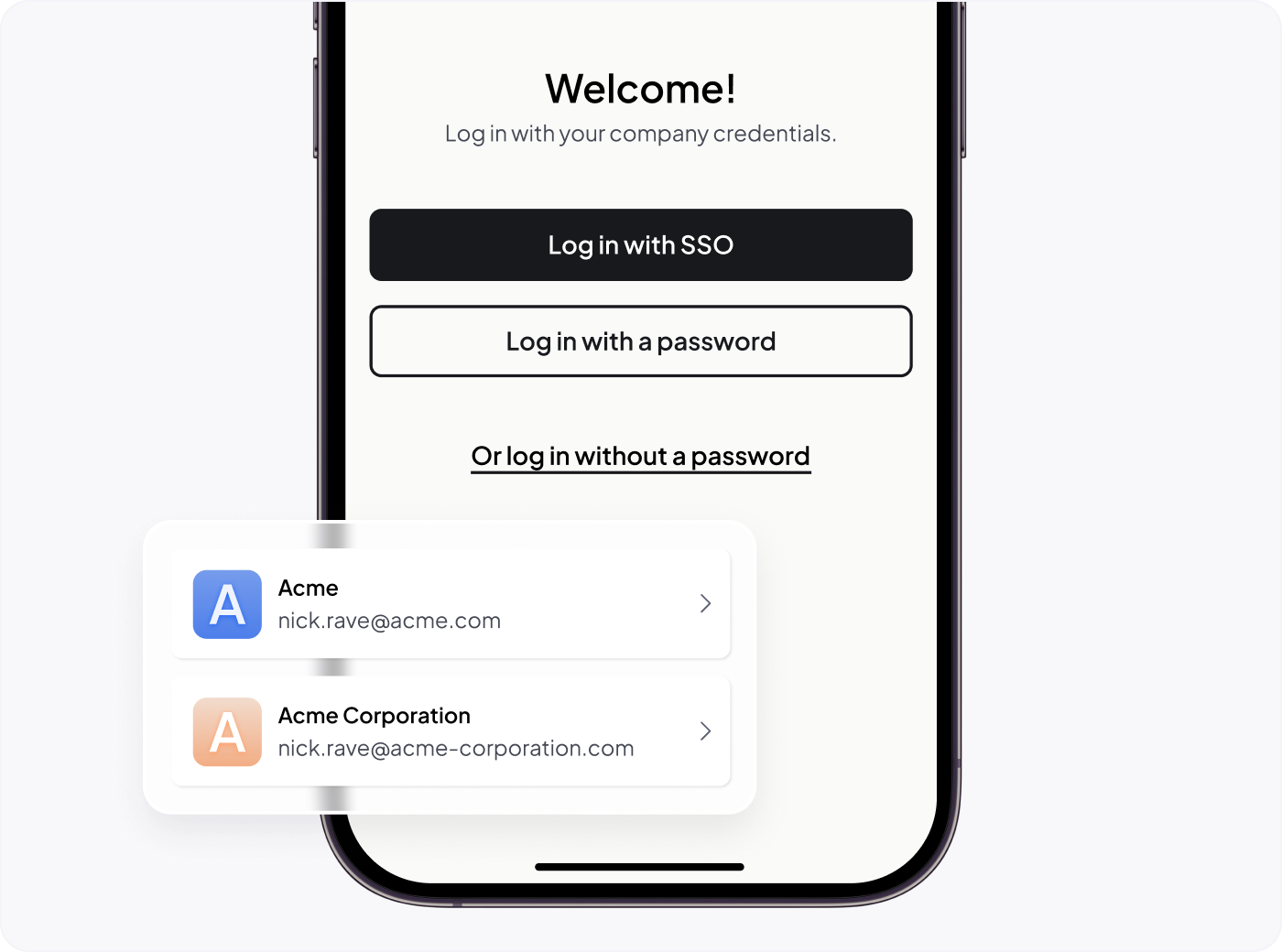 Flexible login options