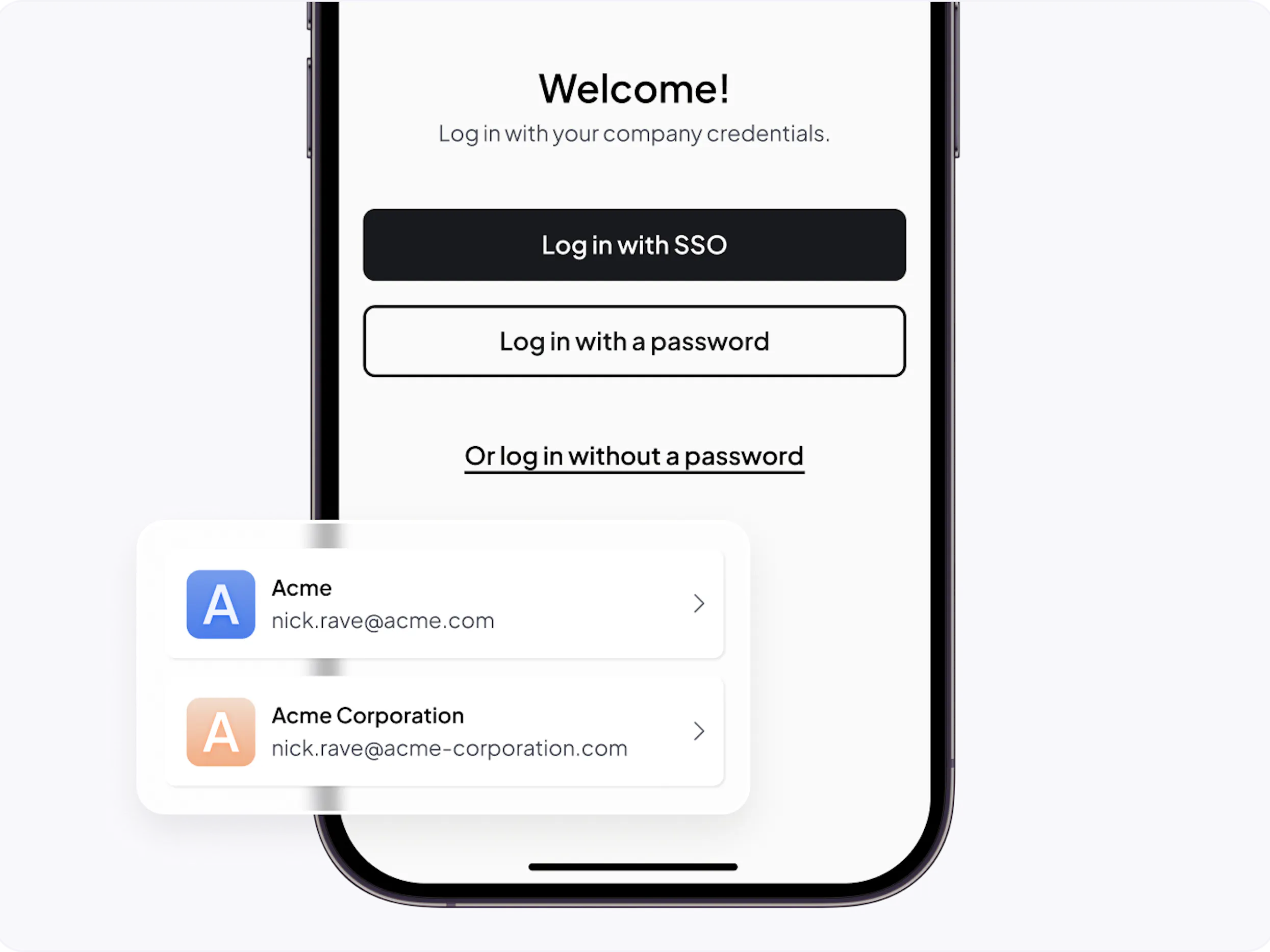 Flexible login options