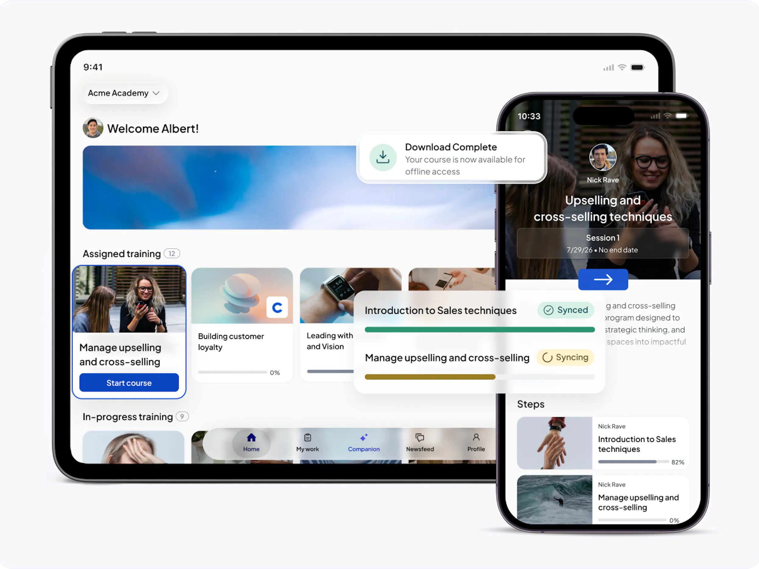 Reliable offline learning and cross-device syncing