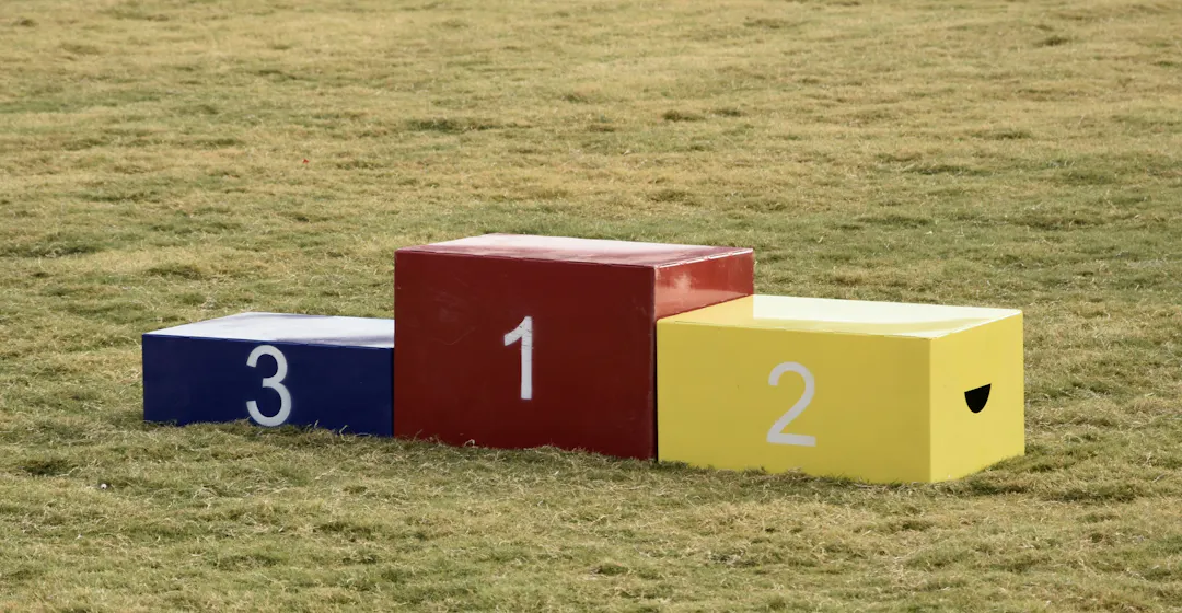 Podium representing the hot trends in learning and development