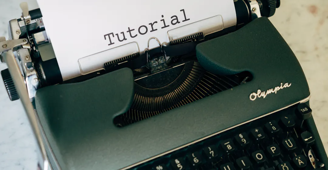 Typewriter representing creating a training manual