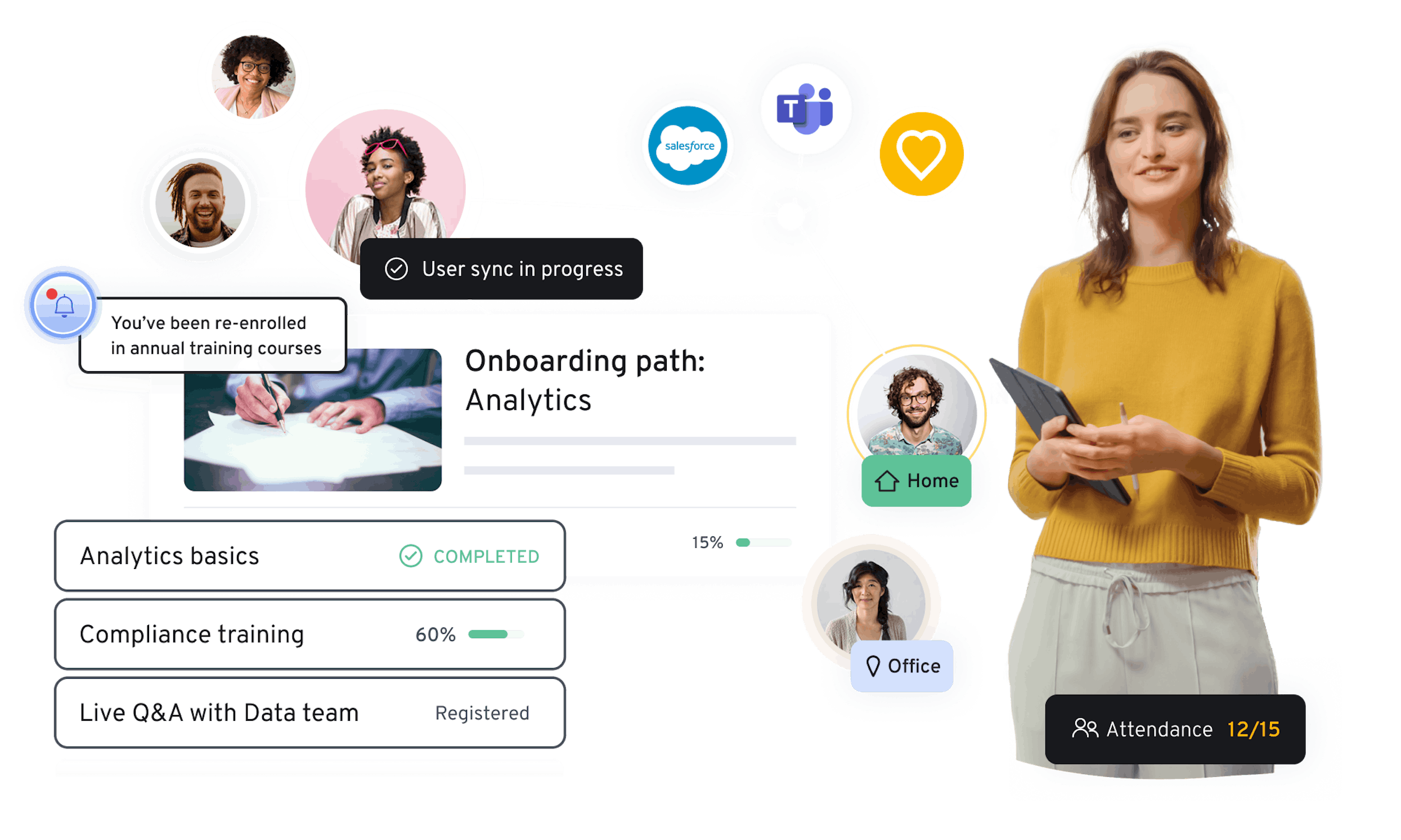 Illustration to showcase Learning Management System (LMS) | 360Learning