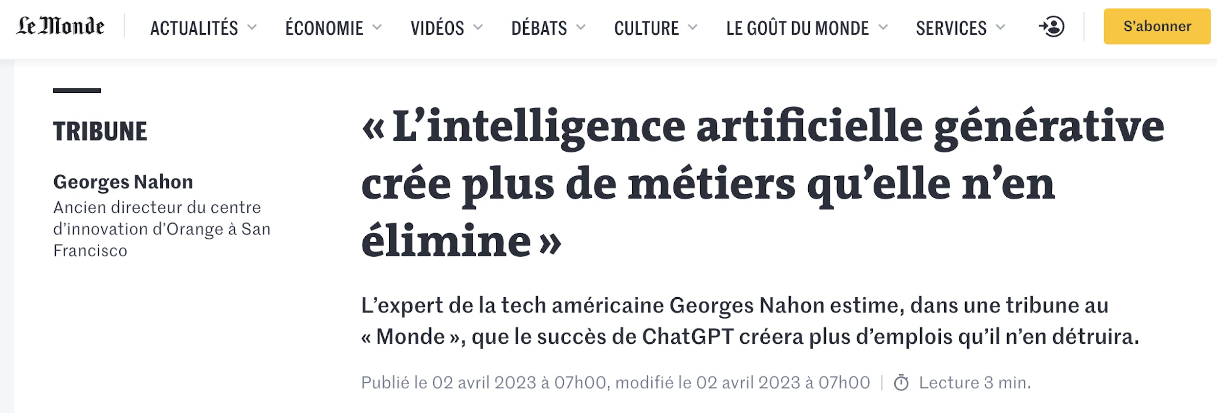 AI press clip