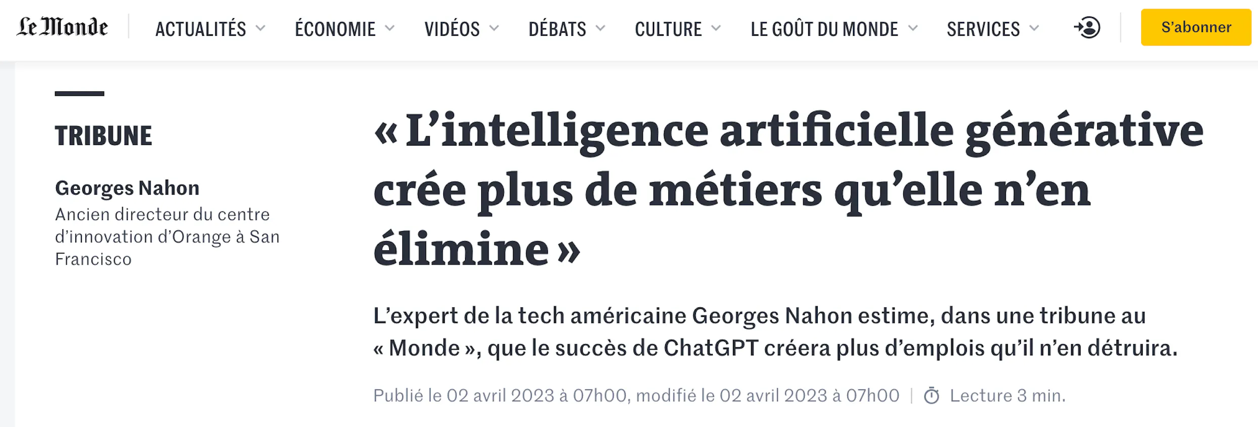 AI press clip