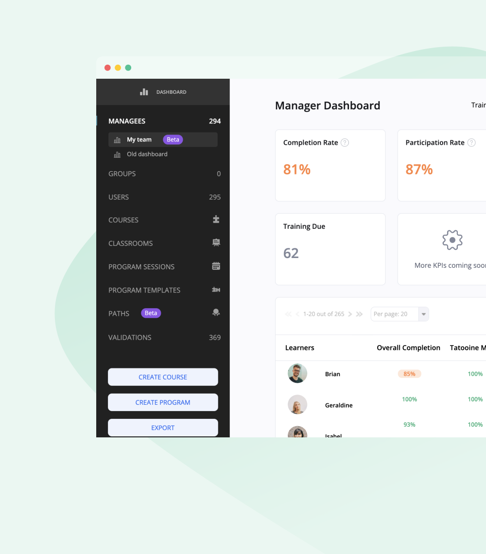 Product Update Manager Dashboard