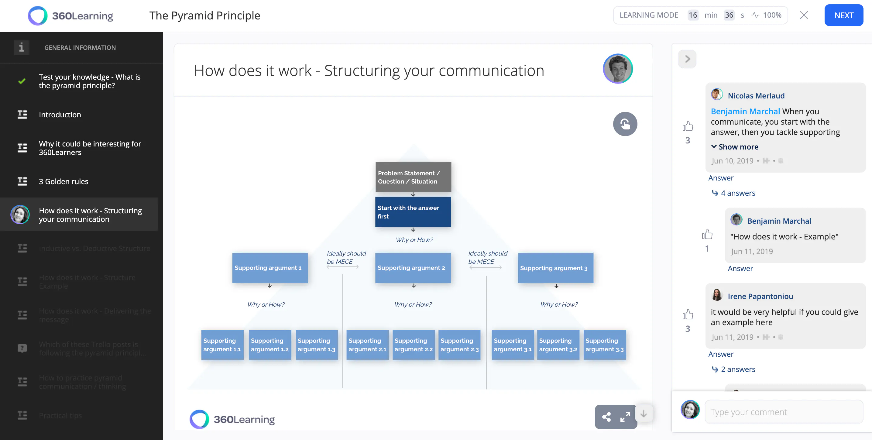 We we use the Pyramid Principle for collaboration