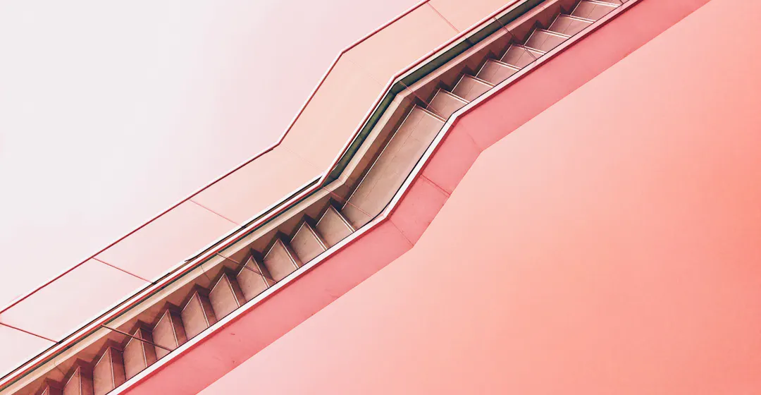 pink staircase representing employee upskilling