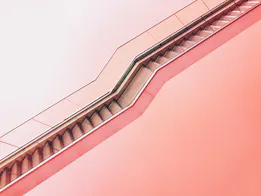 pink staircase representing upskilling