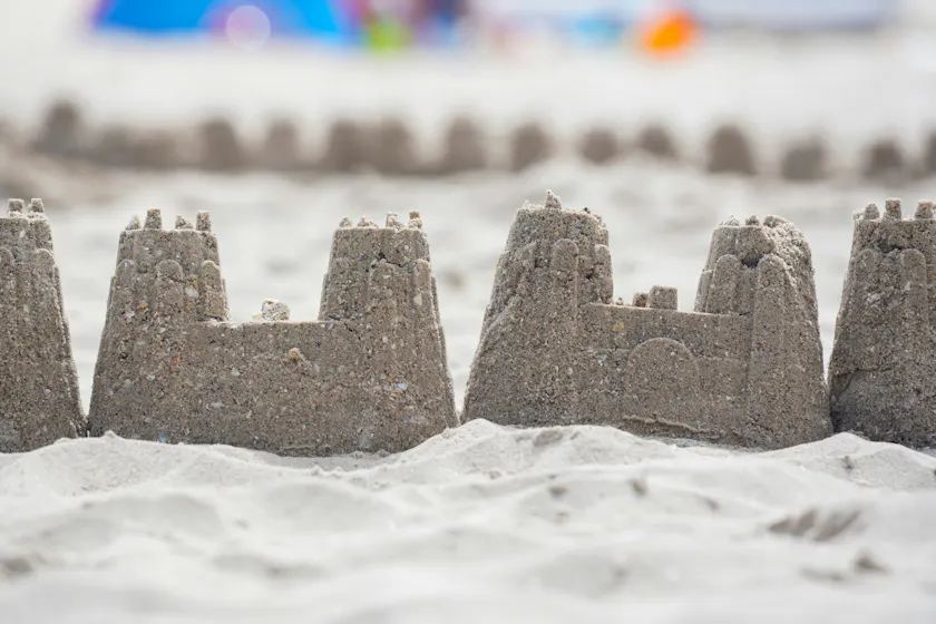 sand castle representing upskilling sandbox