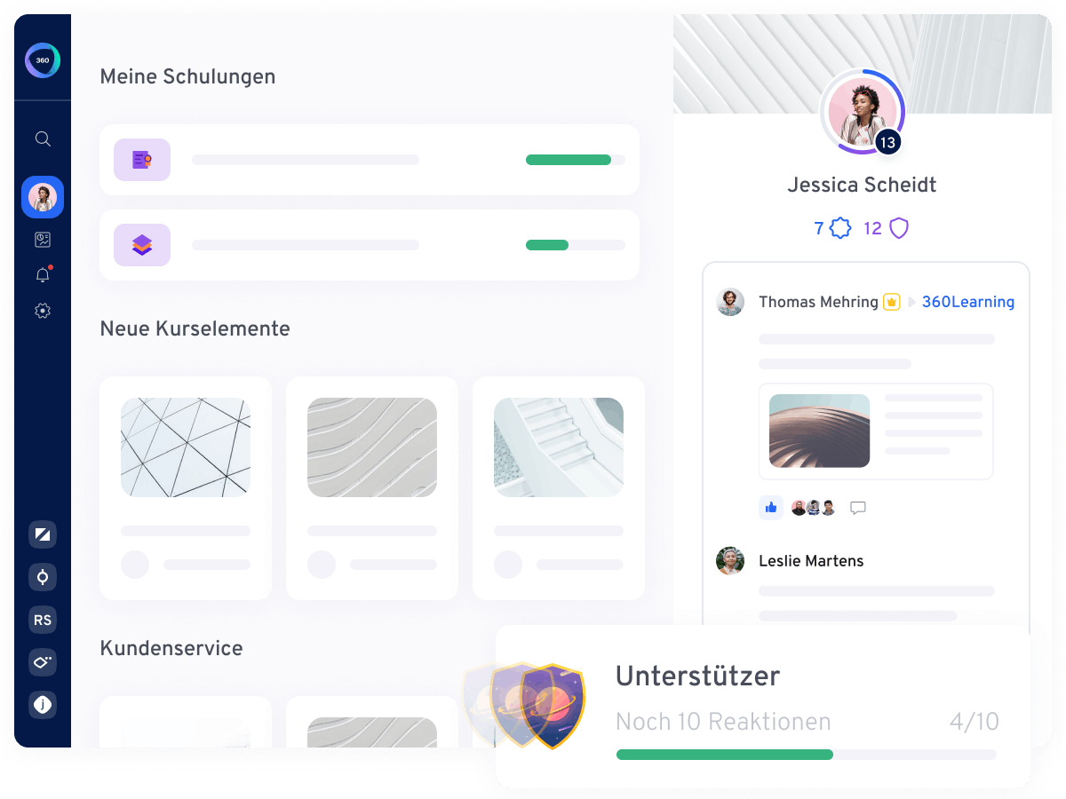 E-Learning-Plattform Benutzeroberflaeche | 360Learning
