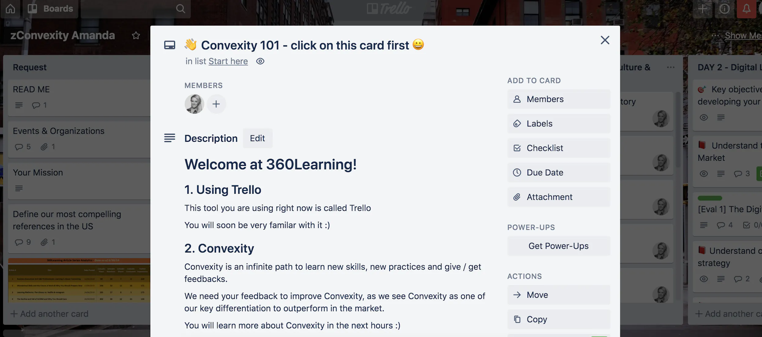 Echtzeit-Updates auf Trello Beispiel | 360Learning