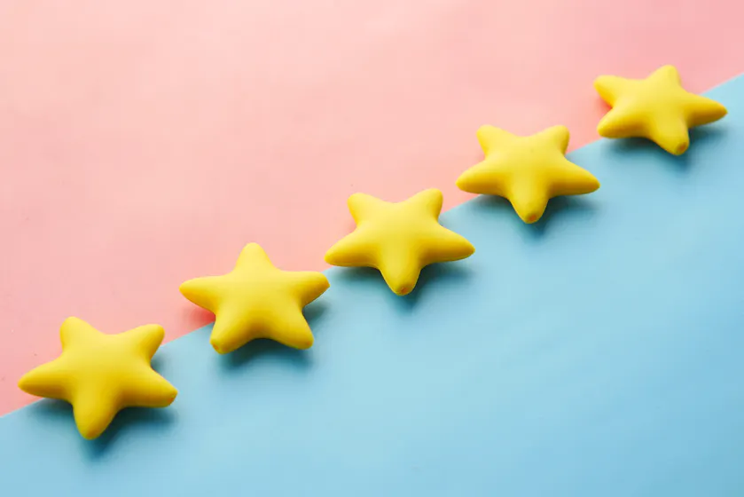 stars representing course evaluation