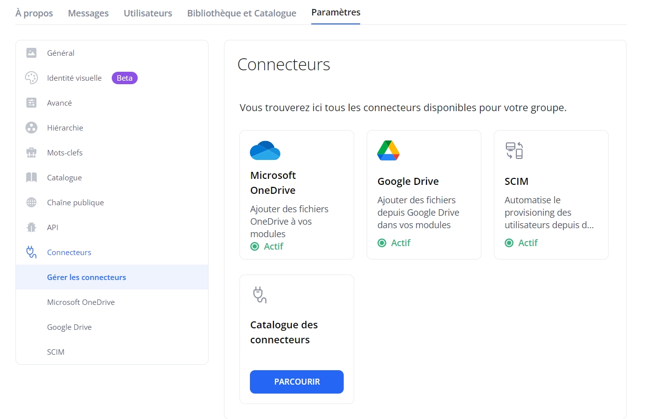 Intégration OneDrive et SharePoint 360Learning