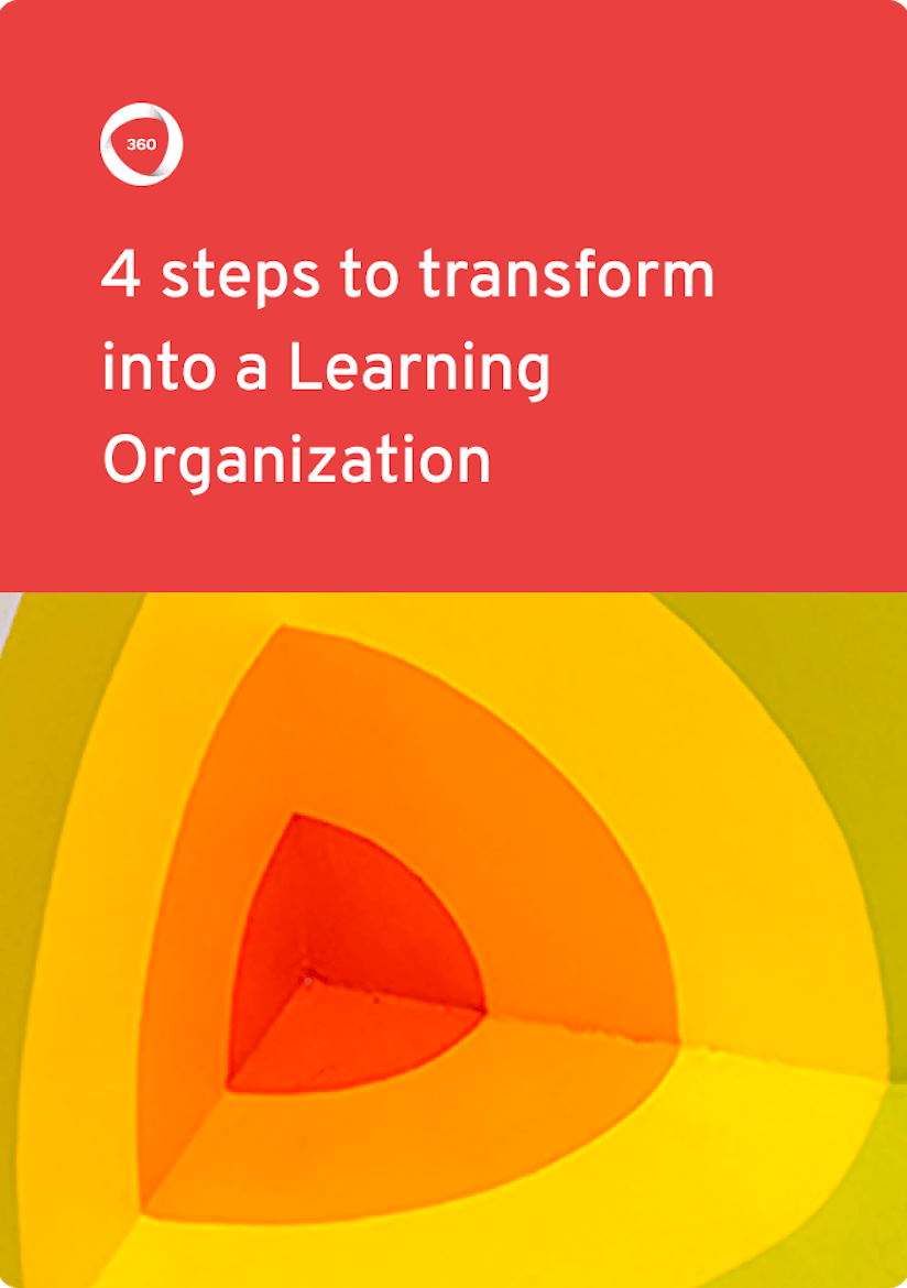 4 steps to become Learning Organization ebook cover | 360Learning