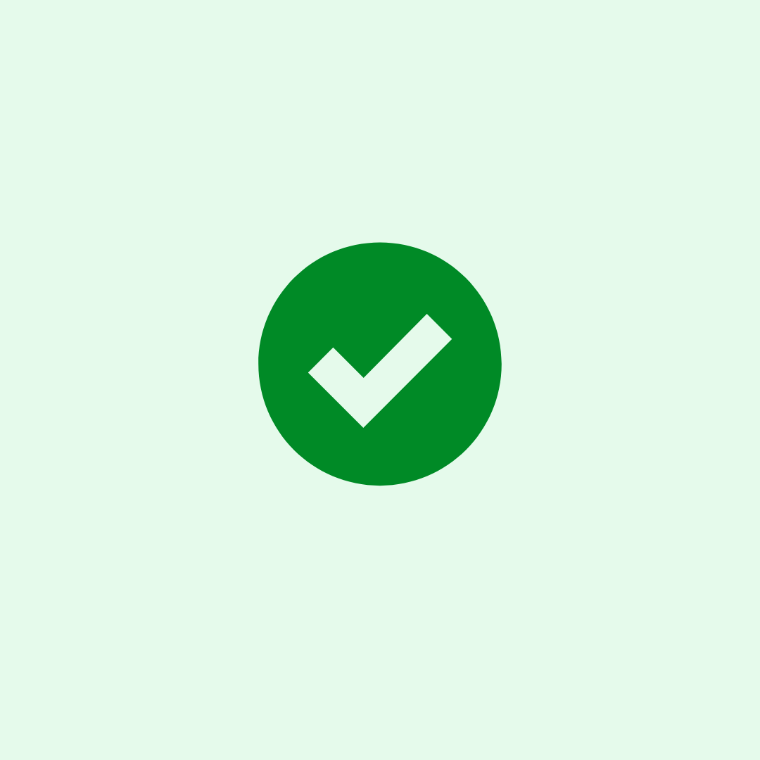 Checkmark icon.