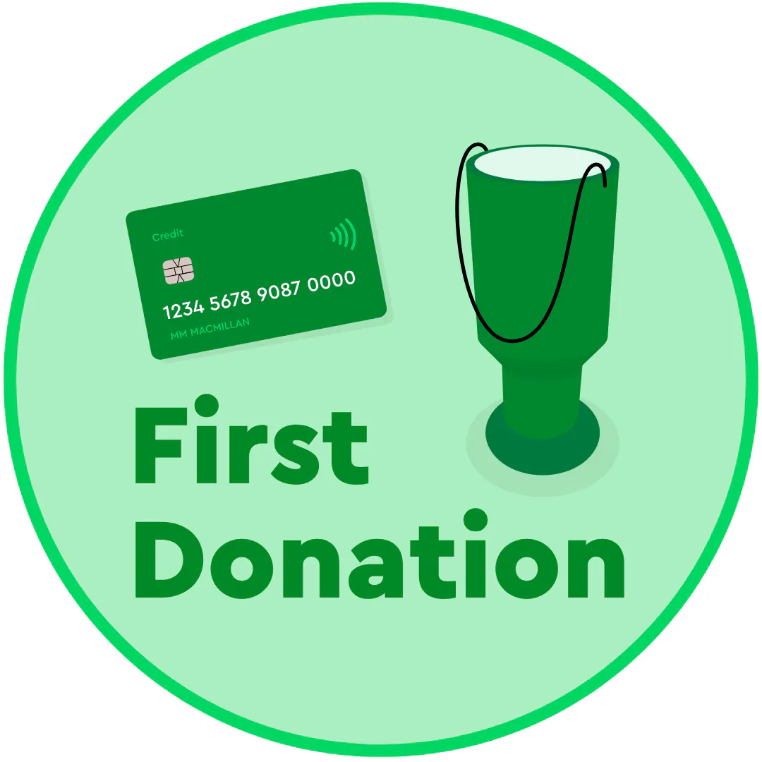 First donation badge. 