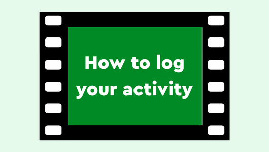 How to log your fitness activity tutorial thumbnail. 
