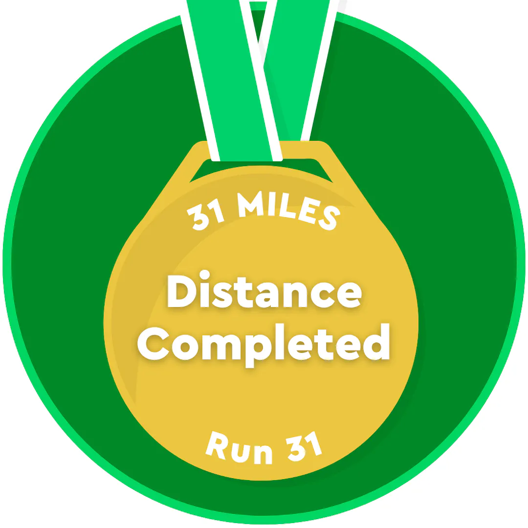 Distance fully completed badge. 