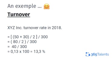 example for calculating turnover using 365talents formula