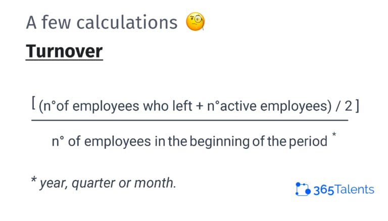 formula for calculating turnover rate