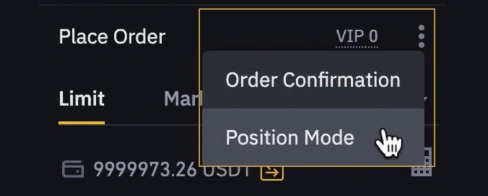 Position mode on Binance