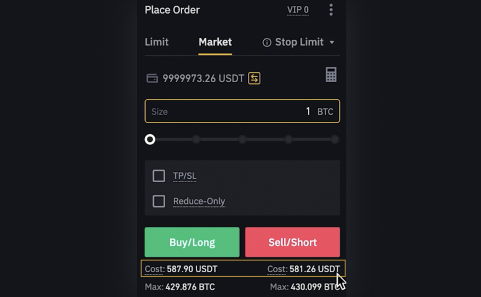 Place order on Binance