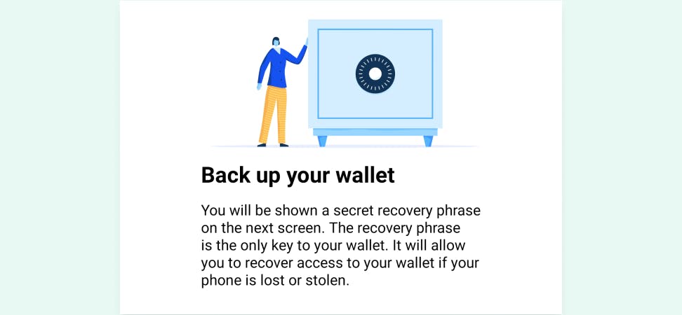 6th step – backing up your Coinbase wallet