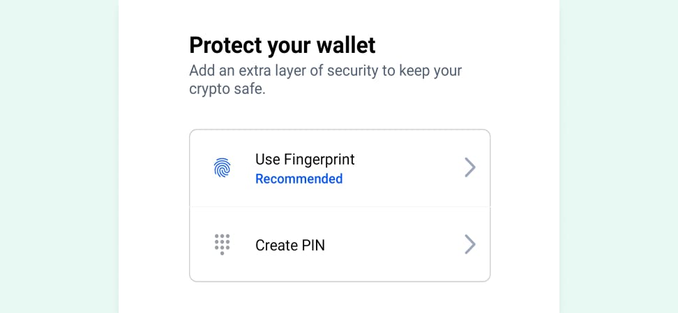 5th step – adding an extra layer of protection to your Coinbase wallet