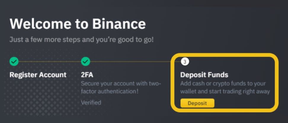 Start trading on Binance