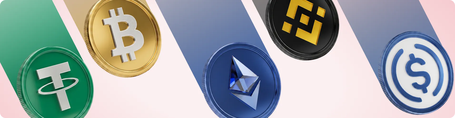 usdt, btc, eth, bnb, usdc coins drop