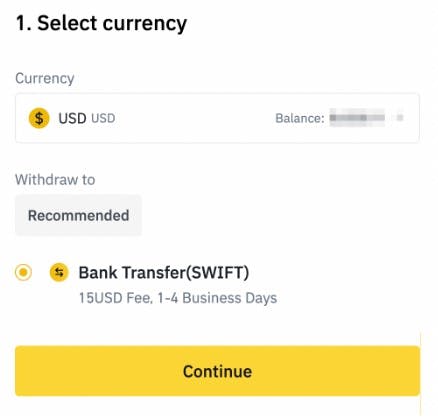 binance bank transfer withdrawal