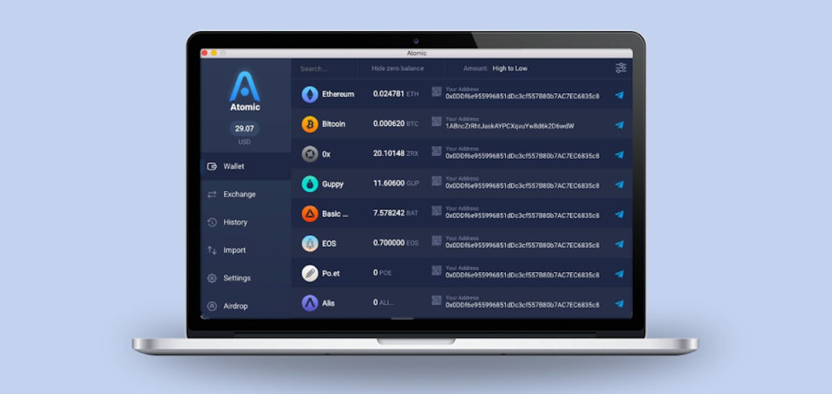 A desktop wallet – Atomic Wallet