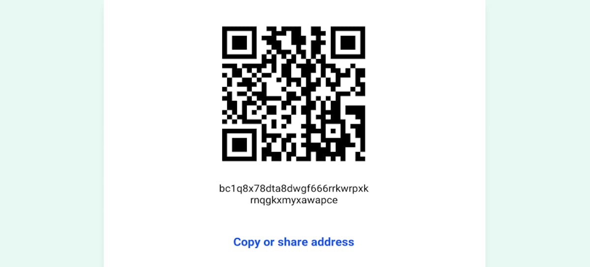 1st step of buying crypto - copying your Bitcoin address