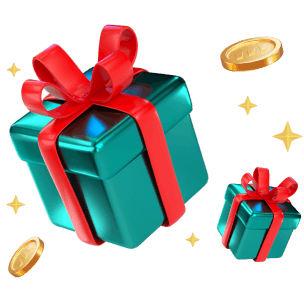 big and small gift boxes with coins