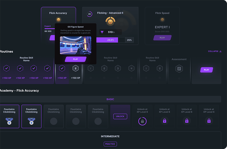 The best aim training academy that helps you practice your FPS aiming and mouse control