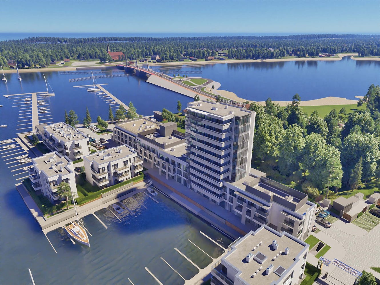 3D Twin waterfront estate