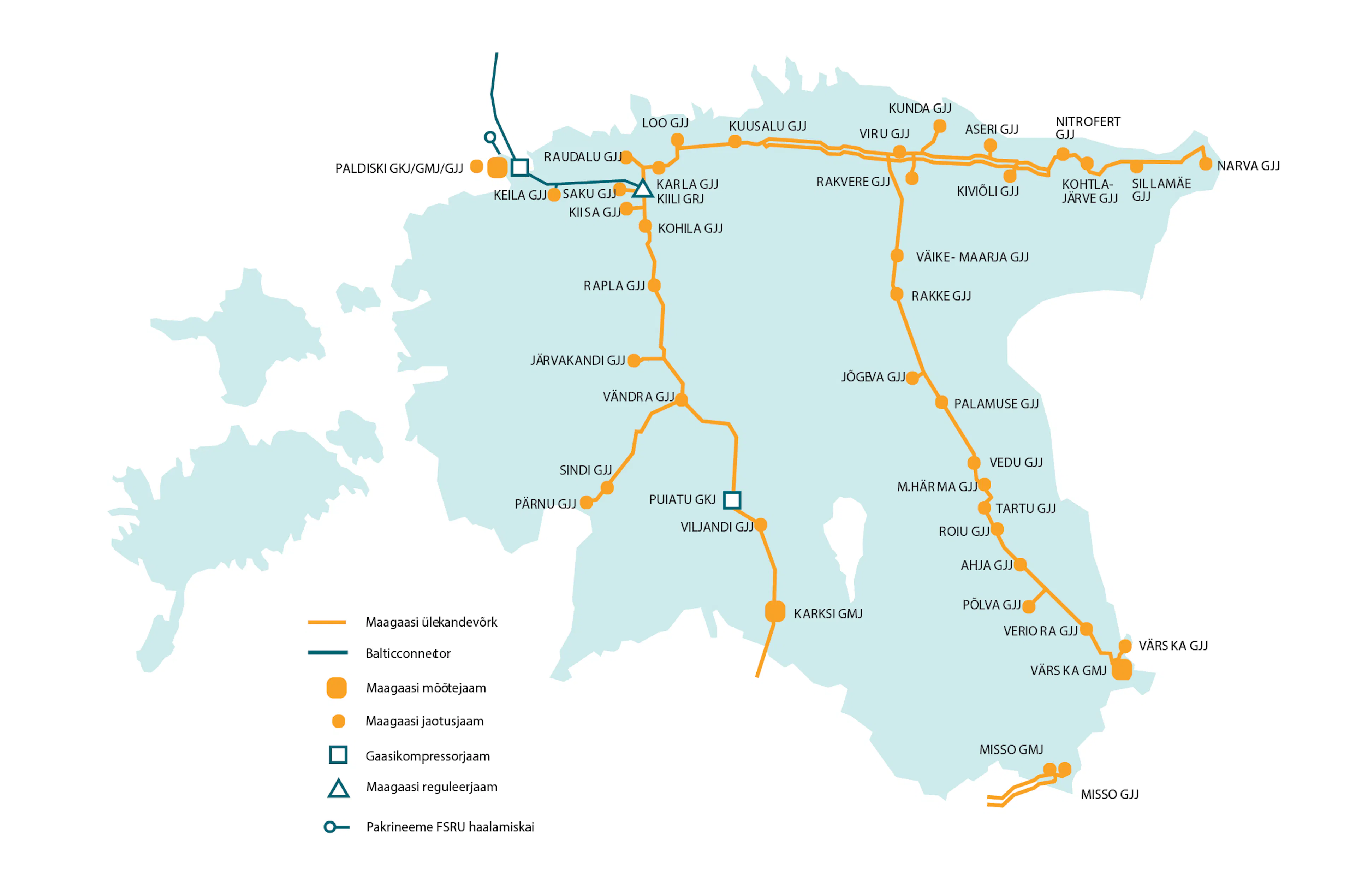 Gaasivõrgukaart detsember 2025