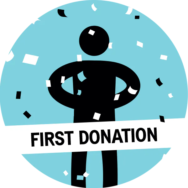 First donation badge.