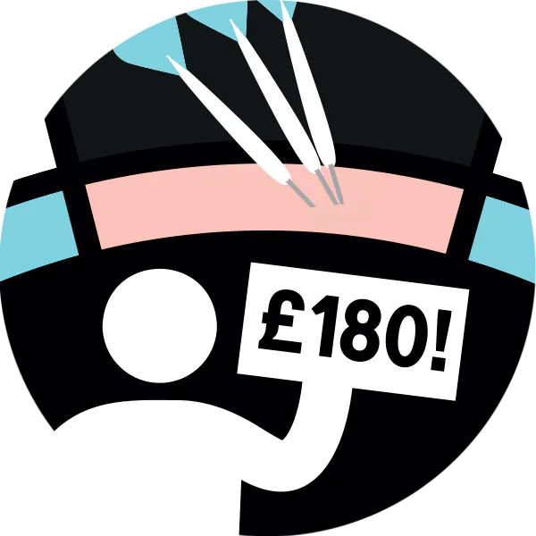 Raise £180 badge.
