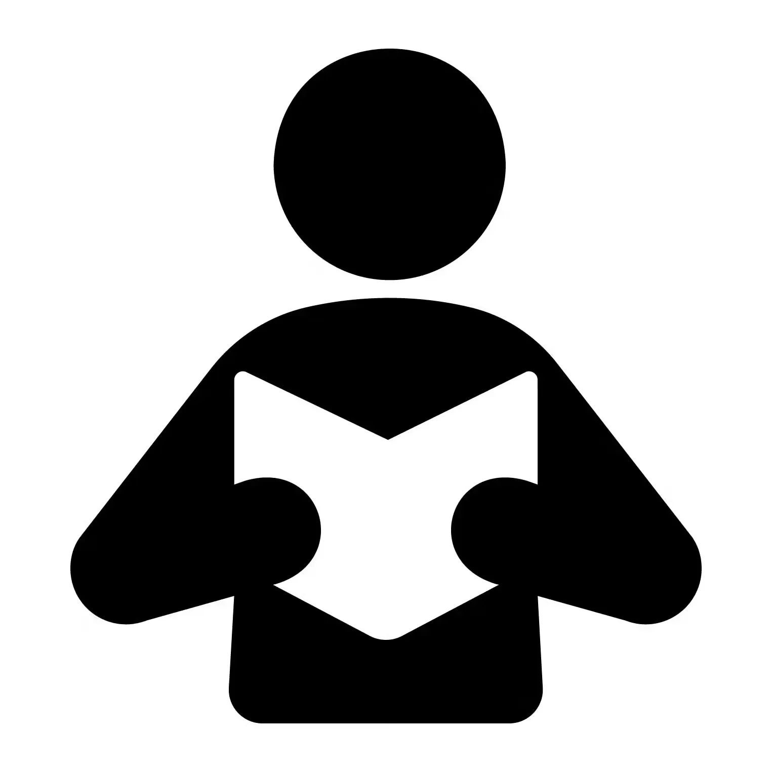 Person holding an open booklet icon.