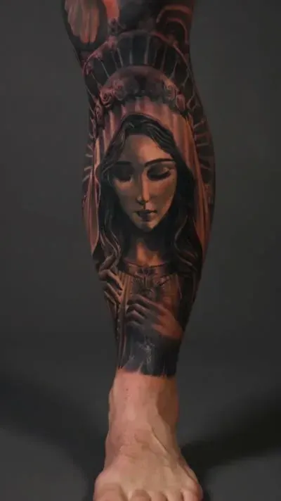 Portrait sleeve shown from wrist to upper arm