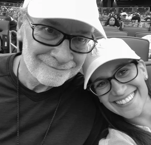 Morgan with her father
