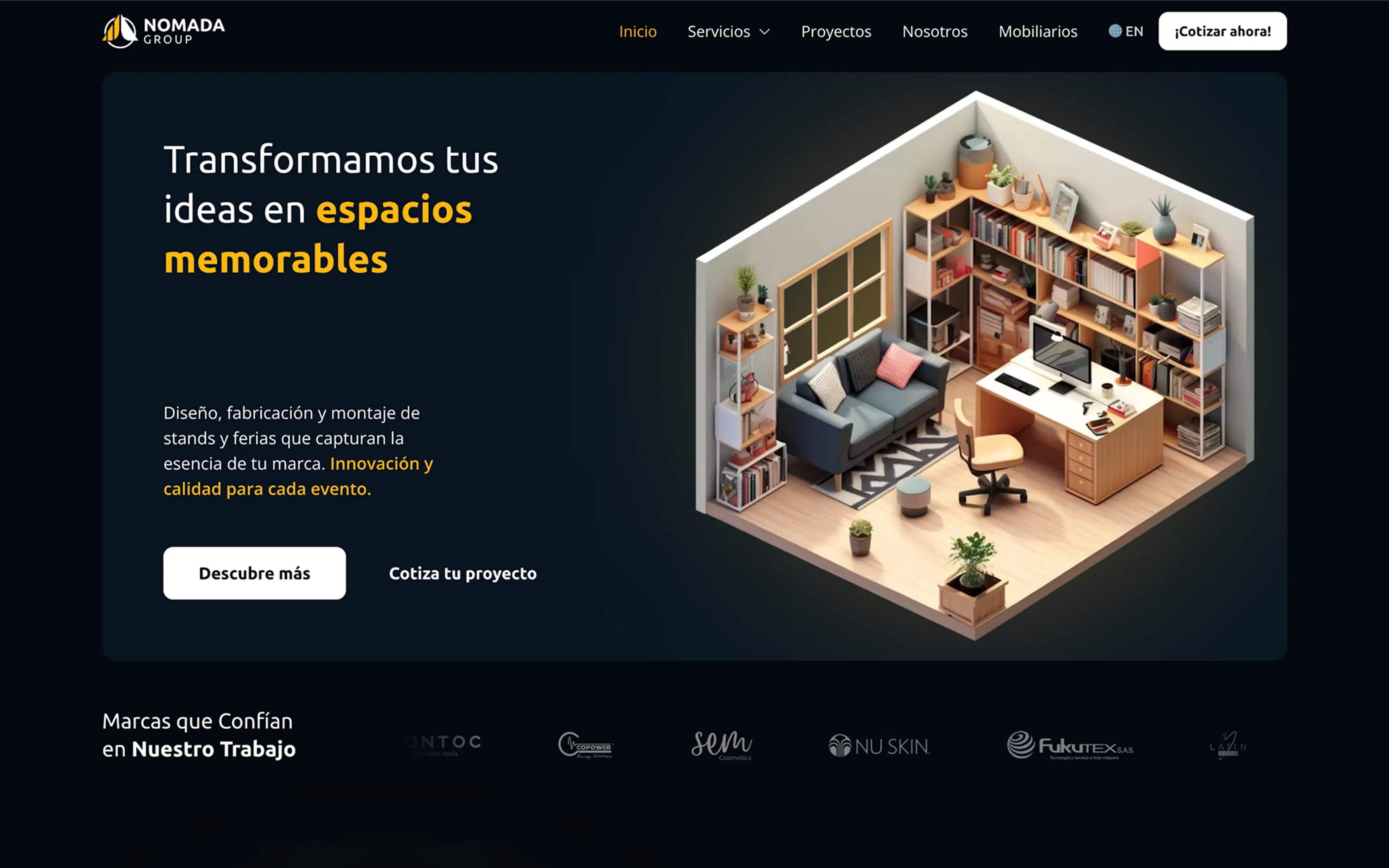 Sitio web de Nómada Group