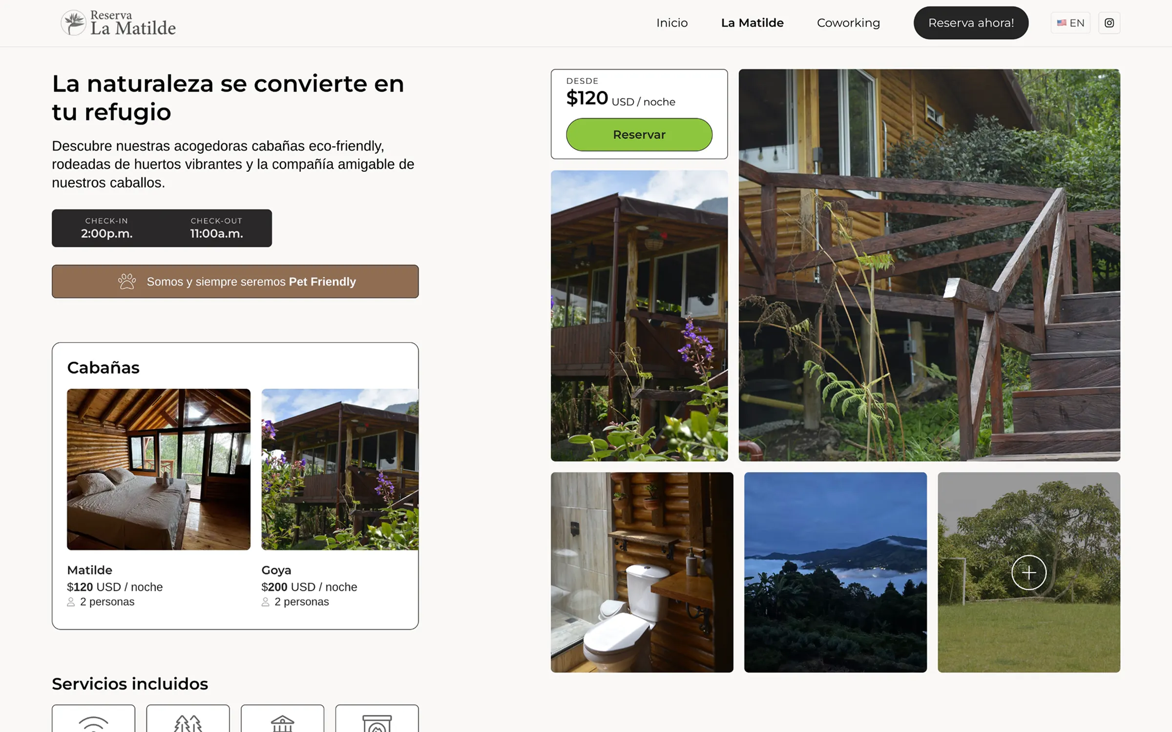 Sitio web de Casa de Colores