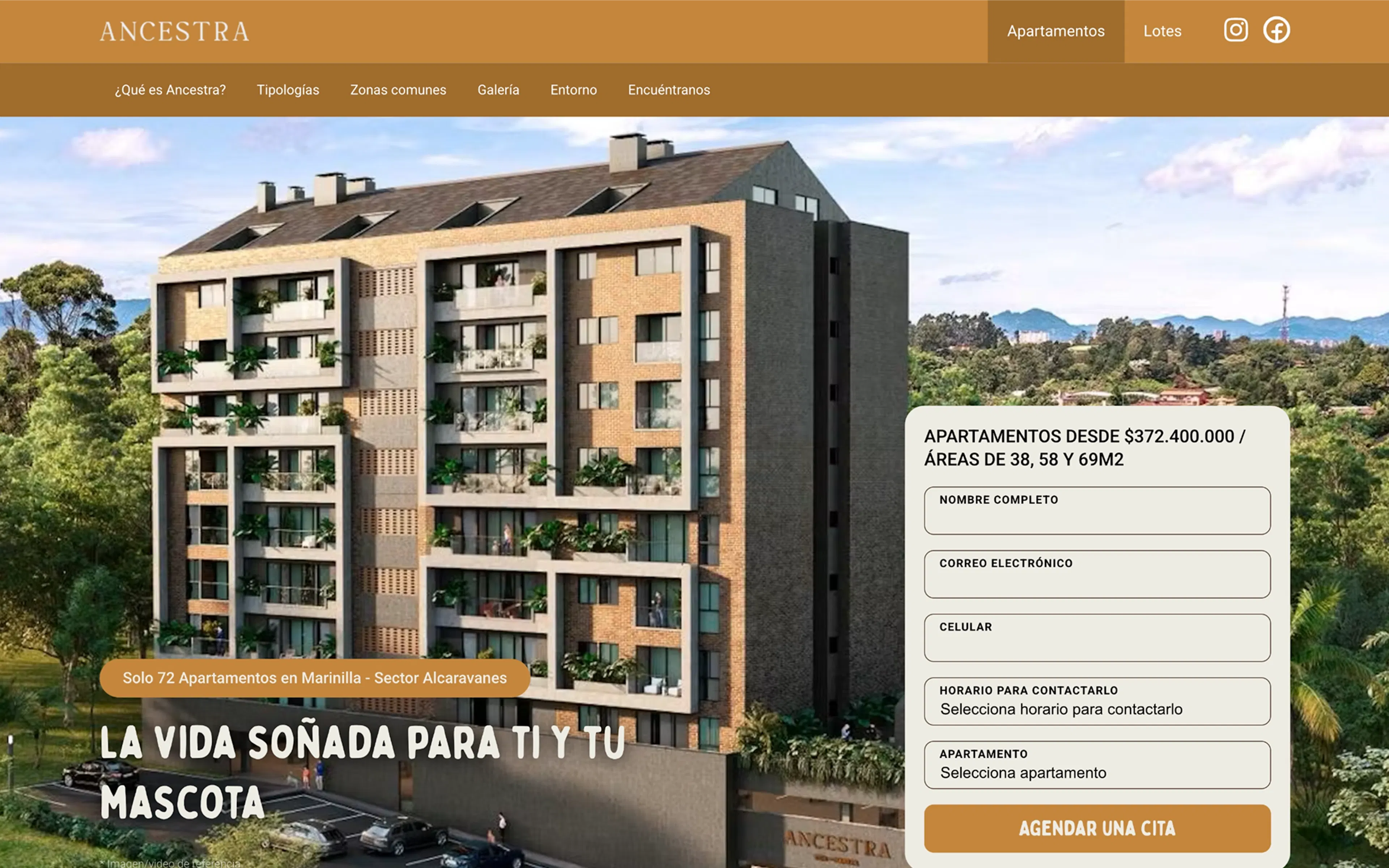 Sitio web de Proyecto Ancestra