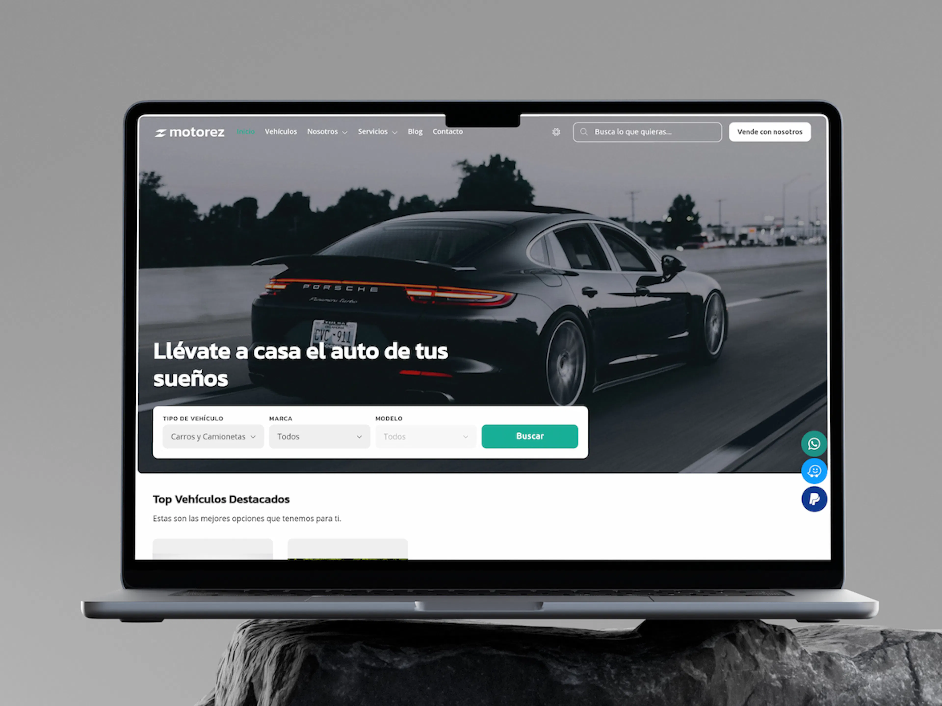 Motorez: Página de inicio