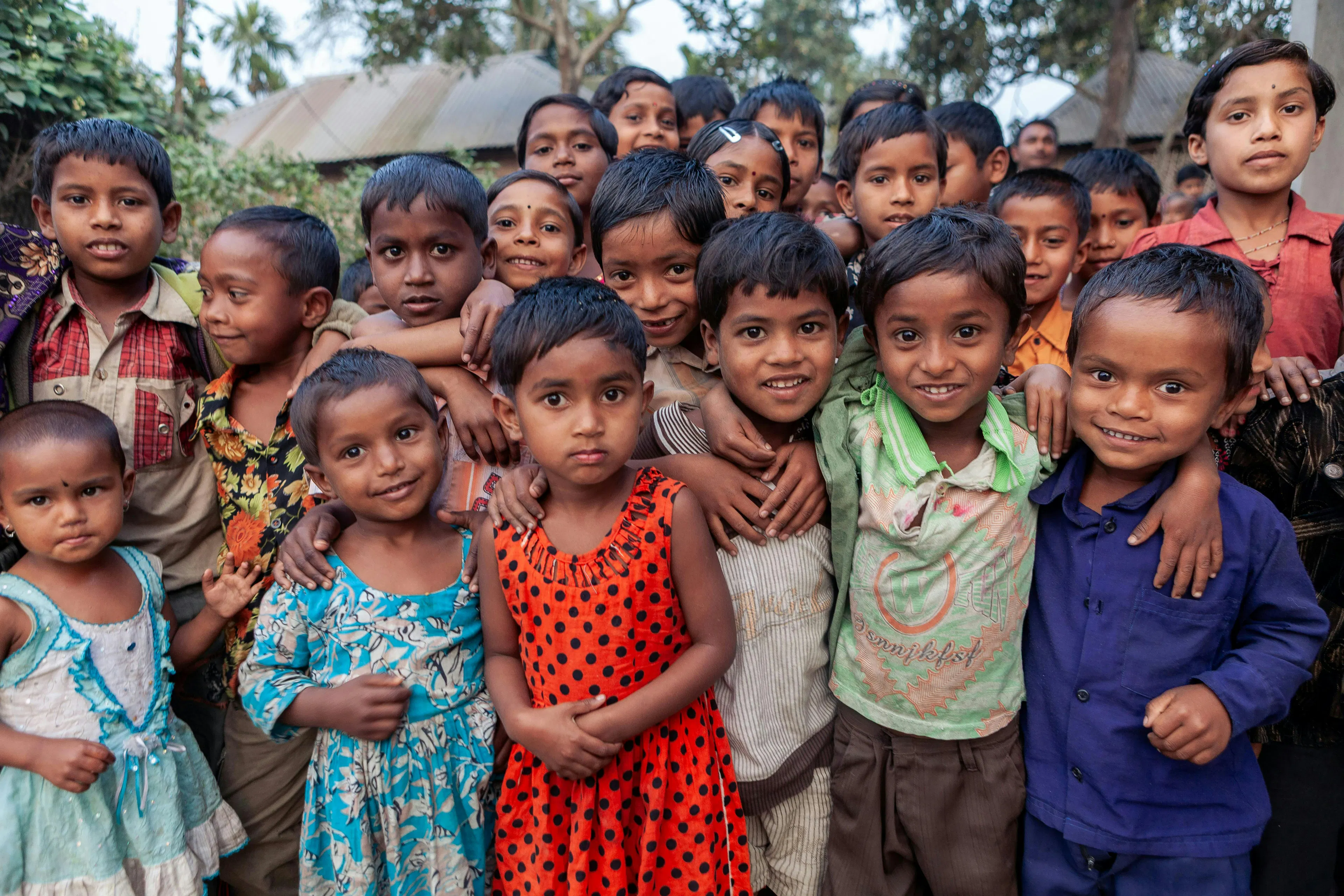 Children gathered together in a community