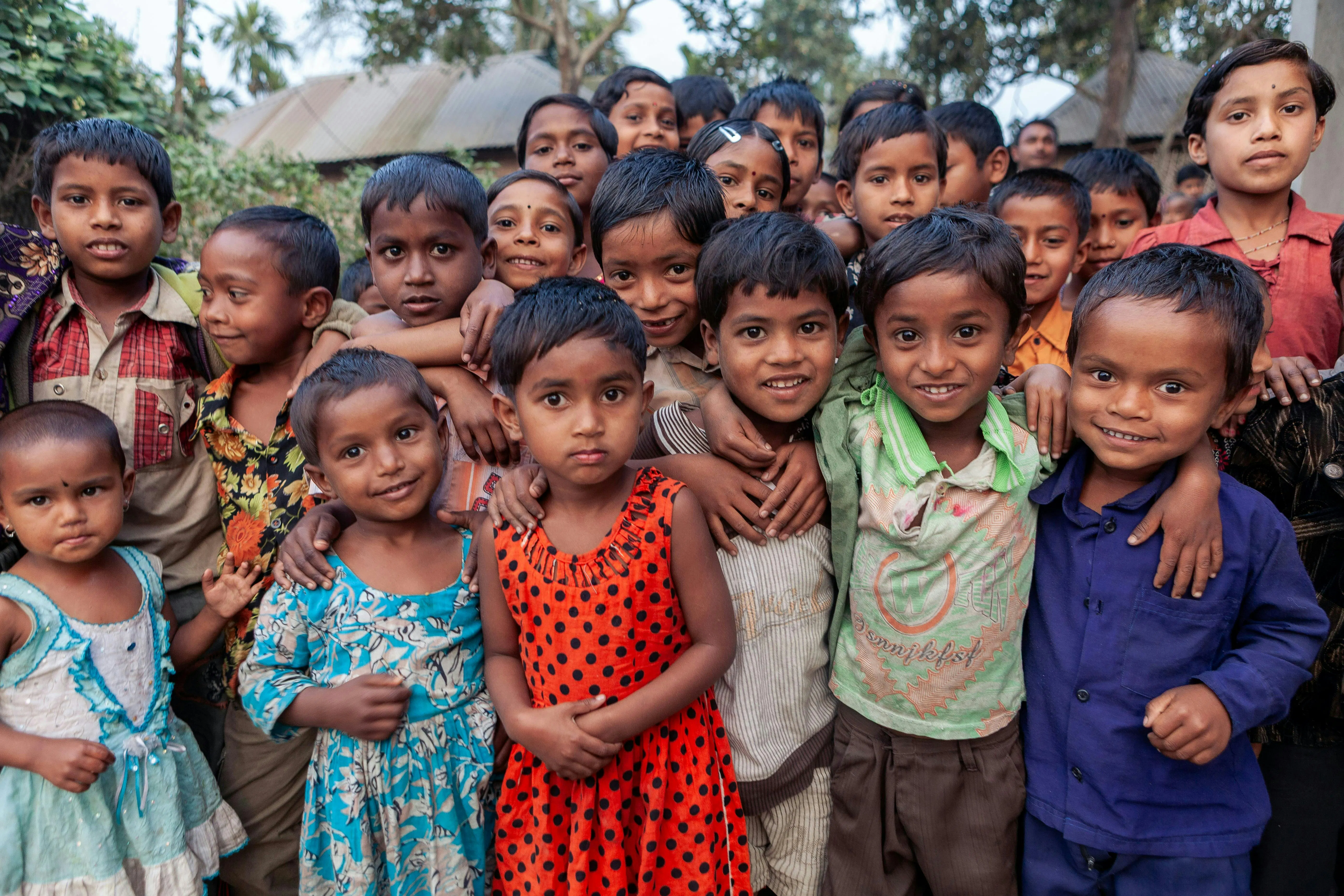 Durga Puja Celebration with Colony Children